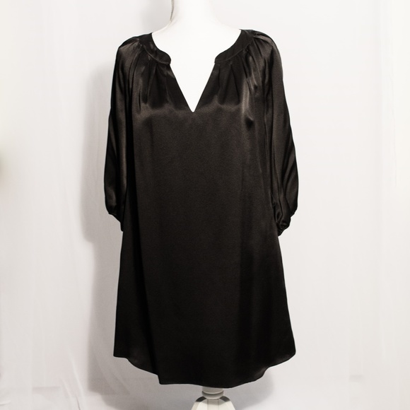 Black Halo 100% Silk Shift Tunic EUC 🎄 🕎 New Year’s Eve Dress - Picture 2 of 8